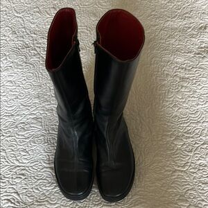 Black Leather Ankle Boots